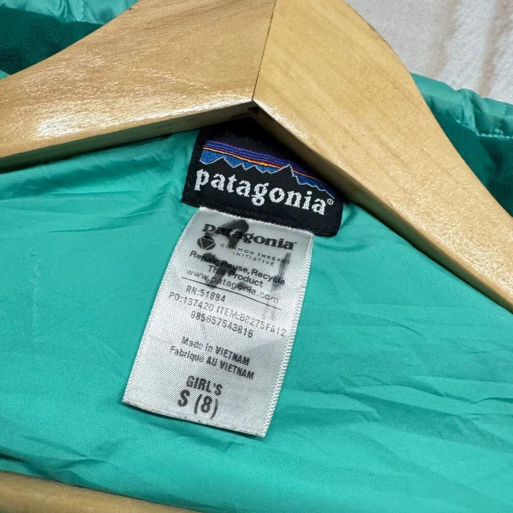 Patagonia Girls Hi-Loft Goose Down 600 Fill Insulated Puffer Vest Size S (8)